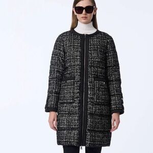 BERNARDO tweed puffer coat